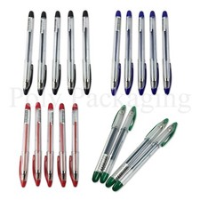 GEL PENS Any Qty GREEN/BLACK/RED/BLUE Ink Pen for Business/School/Home Ball Tip