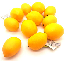 Lot of 11 Lemons Artificial Fake Faux Fruit Realistic Lightweight Yellow