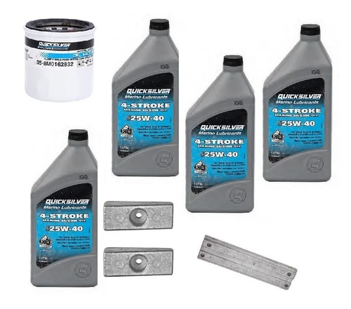 mercury f40/60 efi 4lt outboard engine cutting kit oil + filter + anodes