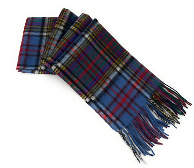 100% Lambswool Unisex Tartan Scarf - Scottish Plaid Scarves Gift, 60''x12''