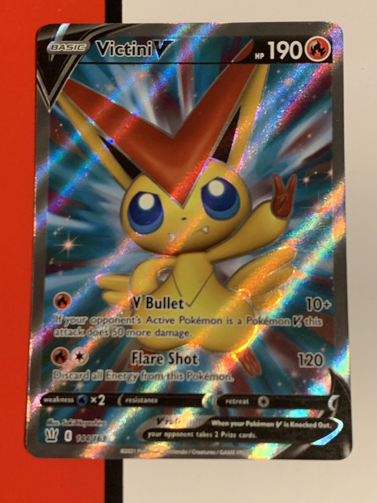 Victini V 144/163 Pokémon TCG Battle Styles Full Art Ultra Rare Near Mint