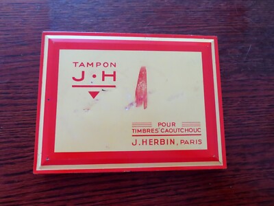 HERBIN STEMPEL FÜR GUMMISTEMPEL J. HERBIN PARIS IM SAFT 60er Jahre