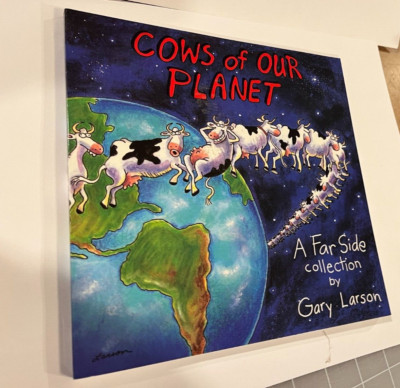 Cows of Our Planet, A Far Side Collection, Gary Larson. PB, 1992, Insert intact