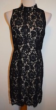 New Forever 21 Dress Large Sleeveless Black Lace Party Cocktail Sheath