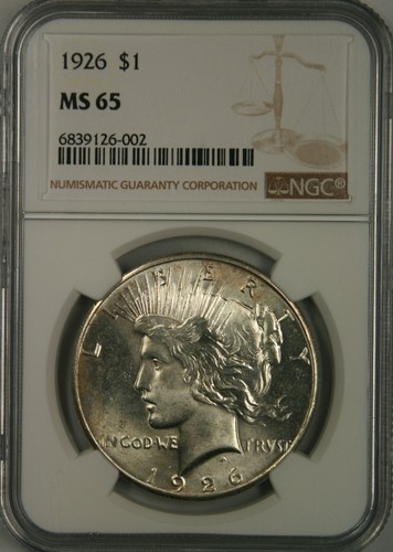 1926 Peace Dollar NGC MS65 - Picture 3 of 3