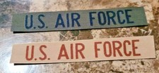 4- Pack 2 ea-U.S. AIR FORCE -NAME TAPES-2 GREEN-2-DESERT U.S.A.F. Patches