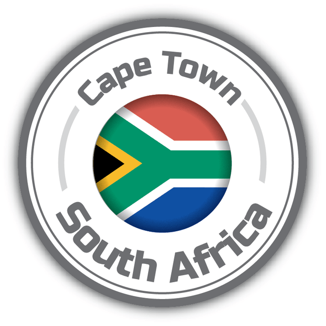 Cape Town Stamp South Africa Flag Car Bumper Sticker Decal ''SIZES