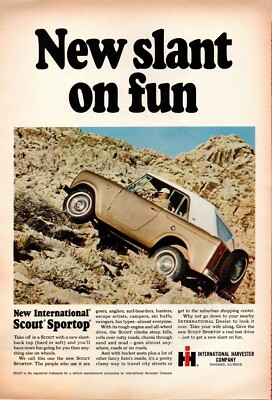 Print Car Ad IHC International Scout Sportop Vintage Popular Mechanic 1966