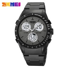 SKMEI Men Quartz Digital Watch Fashion LED Stopwatch Male Business Wristwatch