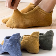 5pairs Men Socks Cotton Anklet Boat Socks Soft Breathable Summer Absorbs Sweat  