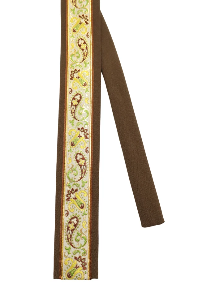 Corbata DIOLEN para hombre 133 X 4,5 CM cuadrada mezcla de lana cachemira bordada Foto 4 de 4