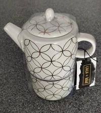 Coco + lola Premium Collection Tea For One Set -  China Teapot & Teacup