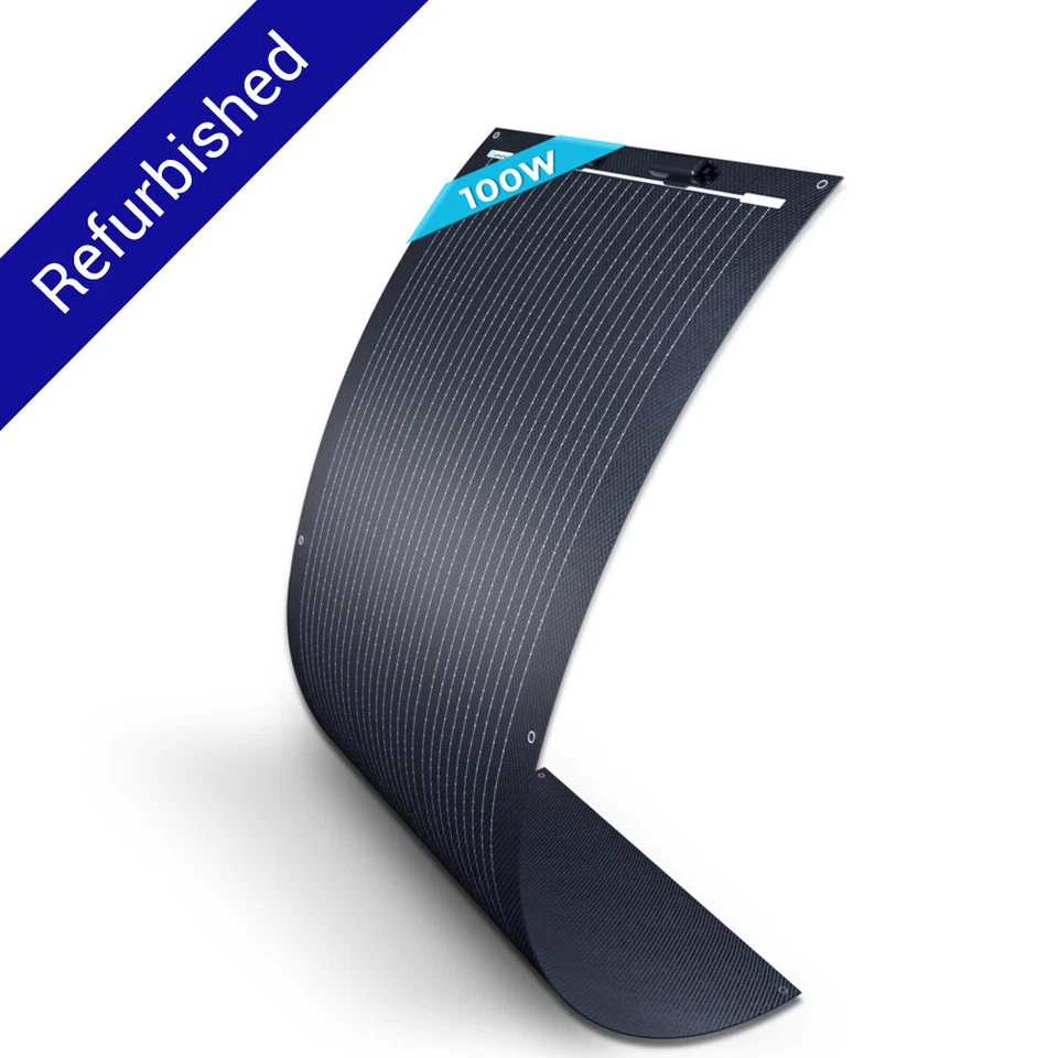 Renogy 100W Solar Panel 12V Mono Semi-Flexible Bendable Charger Marine RV Cabin