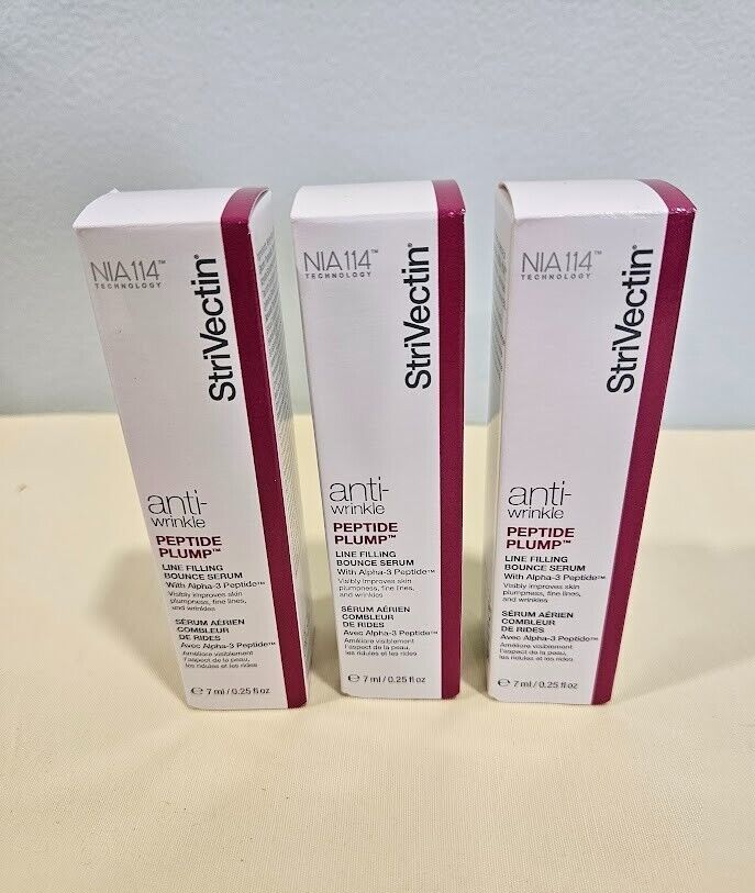 StriVectin Peptide Plump Line Filling Bounce Anti-Wrinkle Serum 3-Pack 0.25 Oz