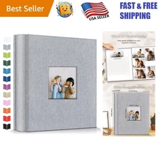 Elegant Memory Book: 4x6 Photo Album with 600 Pockets, Linen Cover & Display