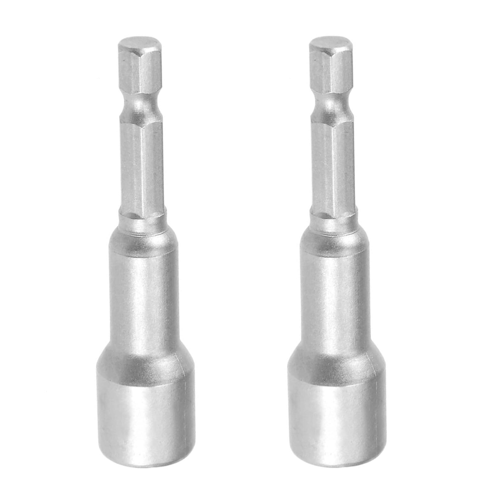 2 Pcs 1/4" Quick-Change Hex Shank 8mm Magnetic Nut