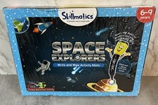 Skillmatics Write And Wipe Activity Mats SPACE EXPLORERS Ages 6-9 NEW