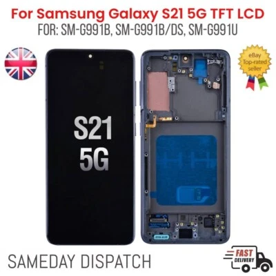 Für Samsung Galaxy S21 5G SM-G991 Ersatz LCD Bildschirm Display Digitizer + Rahmen