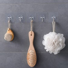 Self Adhesive Hooks 6 Pack 33lb (Max) Wall Door Hooks Stick On/Sticky Hooks UK 