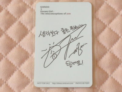 SHINee 3rd Album Chapter 1. Dream Girl Photocard Onew Key