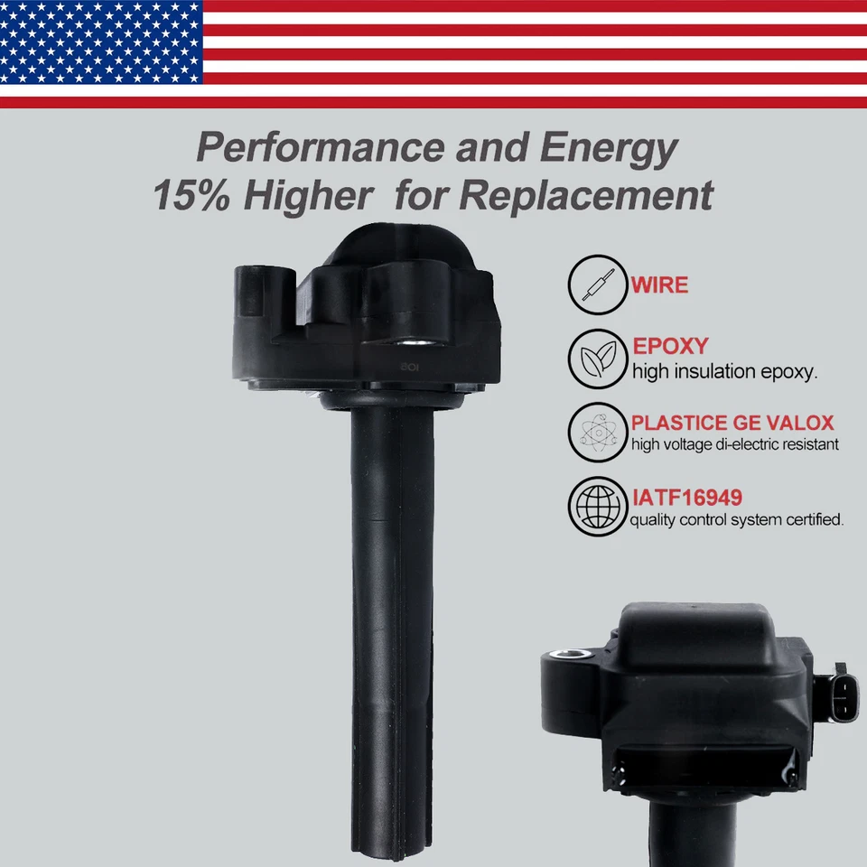 3X Bobina de encendido marca OEM y 6X bujías y cables para Toyota Camry Solara UF155 Foto 3 de 4