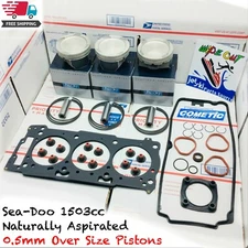 Sea-Doo Rotax 130 / 155  Top End Rebuild Kit - 0.5mm Over Size Pistons 1503cc