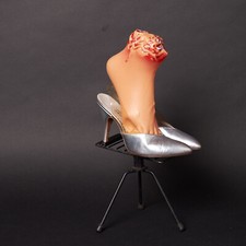 1960s Silver Clear Slingback Heels Shoes