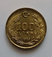 COIN VINTAGE AUTHENTIC TURKEY 100 LIRA 1989