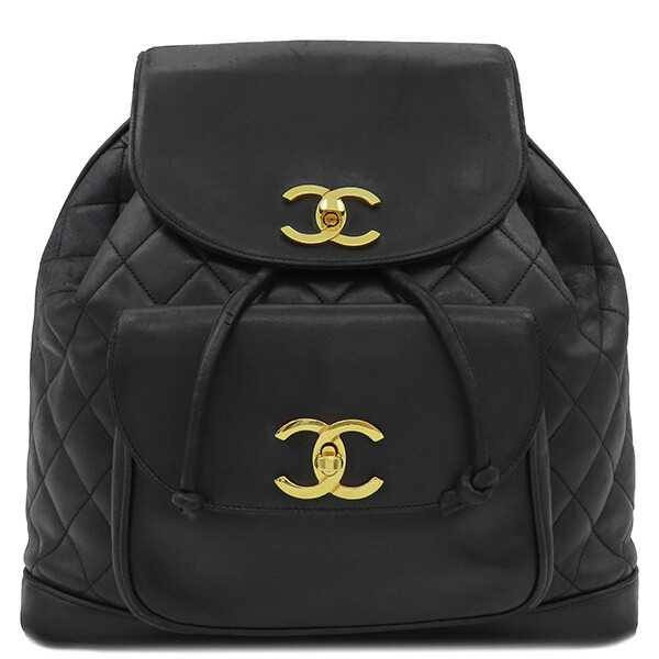 Chanel Daypack Matelasse Chain Lambskin Black 884382