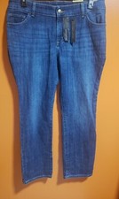 LEE Women's Midrise Regular Fit Straight Jeans Denim sz 16 W Petite NEW F72