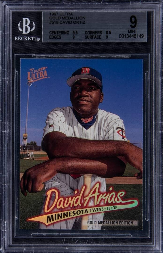 💥 Big Papi David Ortiz Fleer 1997 Ultra Gold Medallion #G518 HOF RC BGS 9 [DO2]