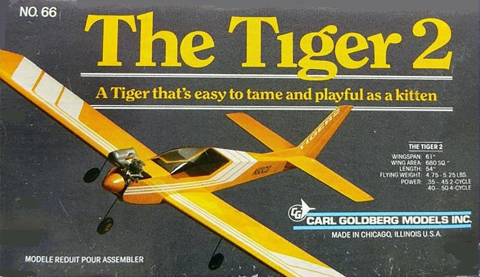 Carl Goldberg Model Airplane Plans (RC):  TIGER 2 61" Wingspan for .35-.50 - Image 4 of 4