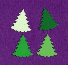 CHRISTMAS TREE 7 die cuts scrapbook cards