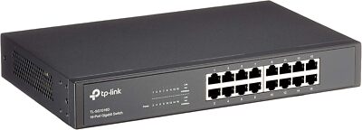 TP-Link 16-Port Gigabit-/Netzwerk Switch (Rackmount, 32Gbit/s