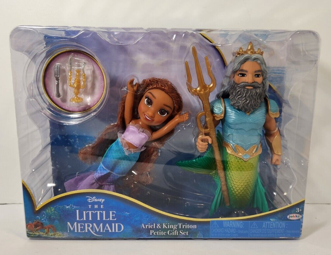 Disney Little Mermaid Ariel Father King Triton Petite Gift Set