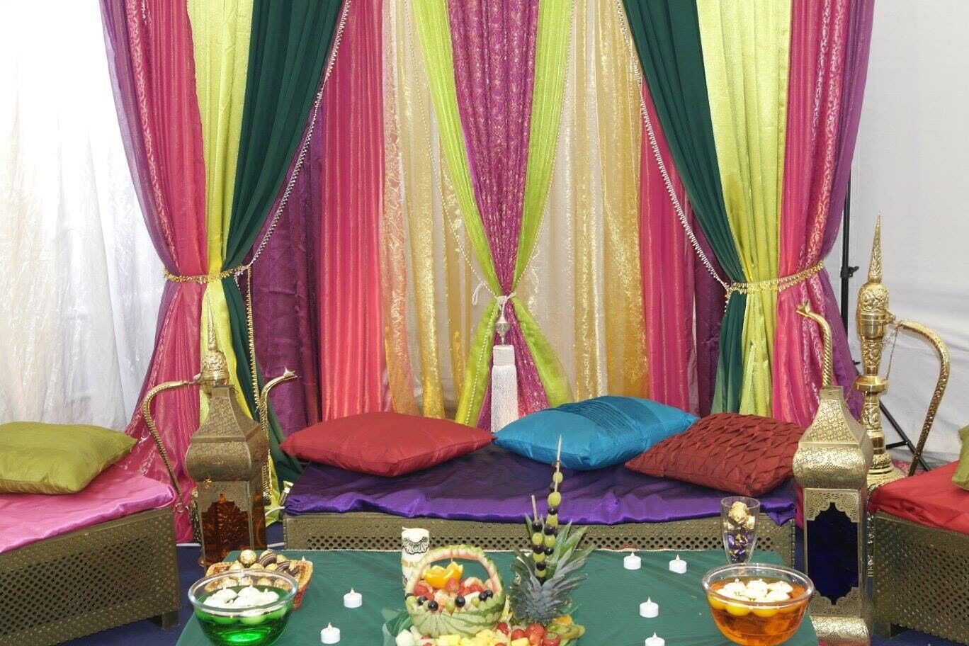Muslim Mehandi Stage Backdrop Curtains Drapes - Wedding Stages