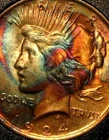 1924 PEACE DOLLAR TONED & UNCIRCULATED  ( GREAT GIFT ) ID NO F-269