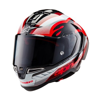 Alpinestars Supertech R10 Team black red white Gr. M Motorradhelm Carbon Helm