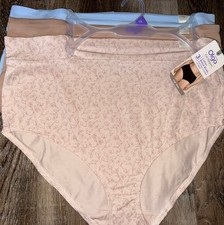 Olga Women's Brief Underwear Panties Cotton Blend 3-Pair D 1X
