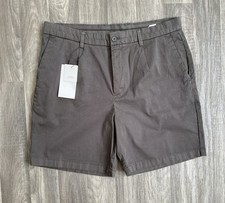 ZARA Dark Brown Pleated Regular Fit Bermuda Shorts – Size XL – BNWT