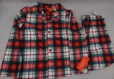 Holiday Lane Sleepwear Wintertown Plaid Kids   Size 6-7 PJ Set NWT Free Shipping