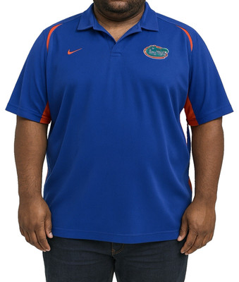 Nike Dri-Fit Florida Gators Polo Men s  XL NCAA Blue Orange Short Sleeve