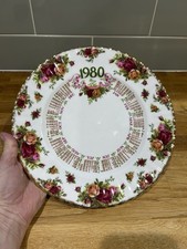 ROYAL ALBERT "OLD COUNTRY ROSES" FIRST EDITION 1980 CALENDAR PLATE