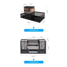 KW-triO Mesh Desk Organizer Office Supplies Pencil Holder And Storage Baskets 4