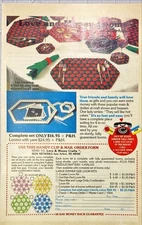 Love & Money Crafts Loom Kit"Your Friends & Family will Loves These Mats"Ad 1983