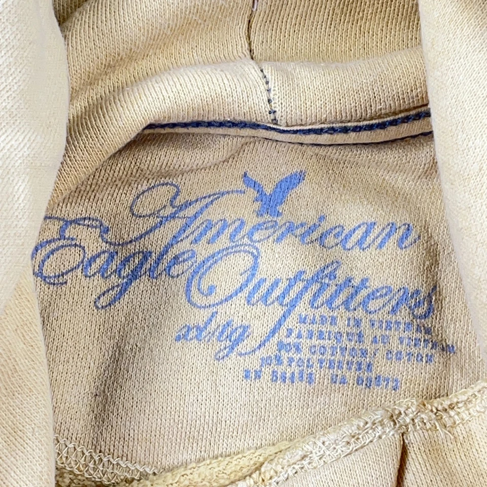 Sudadera con capucha vintage Y2K American Eagle para mujer XL amarilla Live Your Live AE77 Foto 4 de 4