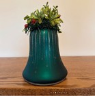 Green Starry Night Illuminated Bell With Leaves By Valerie Parr Hill NEW — photo 6