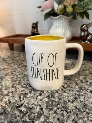 NEW Rae Dunn Cup Of Sunshine Mug White Coffee Tea Cup Ceramic