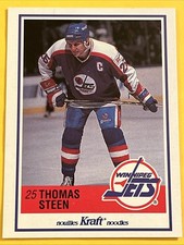 1990-91 Kraft NHL Thomas Steen #55 - From Salesman's Set Factory Cut