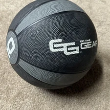 Go Time Gear 10 Lb Medicine Gym Workout Exercise Ball Black & Gray